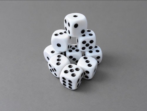 Stück spielwürfel weiß - stück,