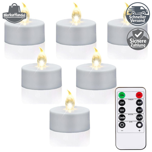 Flammenlose led teelichter - teelichter, 5