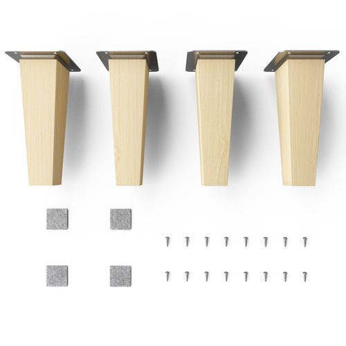 Sossai eckige holzfüße - 4x,
