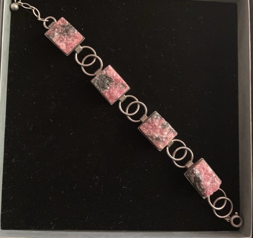 Vintage rhodonit silber - rhodonit,