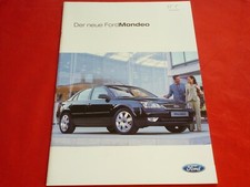 FORD Mondeo Ambiente Trend Viva Sport Ghia X ST220 Prospekt + Preisliste 2003