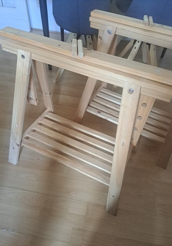 Tischbock aus holz farbe - 2x,
