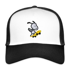 Peanuts Snoopy Auf Skateboard Stickmotiv Trucker Cap