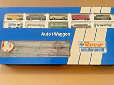 (W-44) Roco Auto + Waggon 1900 H0 1:87 Autotransportwagen mit 10 Modellen OVP