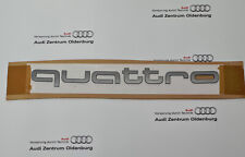 Original Audi Schriftzug Quattro, 3D Schriftzug Quattro titanmatt/grau