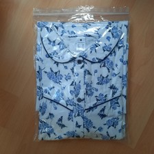 Leichter Morgenmantel Schlafrock Bademantel mit Knopfleiste Damen Gr. 44-46