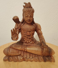 21 cm Holzfigur ( Buddhismus