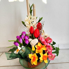 Gesteck Frühling Ostern