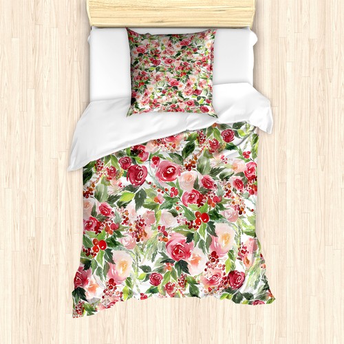 Blumen bettwäsche set roses - blumen,