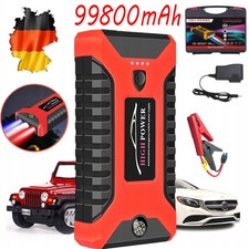 99800mAh Auto KFZ Starthilfe Jump Starter 12V Ladegerät Booster Power Bank PKW