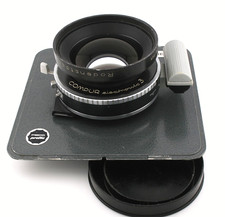 Rodenstock Sironar 5,6/240 #6321528 in Compur electronic 3 auf Plaubel-Platine