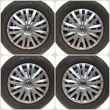 VW Caddy Golf 5 6 Golf Plus Touran Stahl-Felgen + Radkappen Reifen 195/65 R15