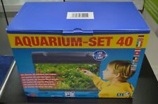 Nano-Aquarium-Komplett-Set mit LED-Beleuchtung (rot/weiß/blau), Filter, Netz