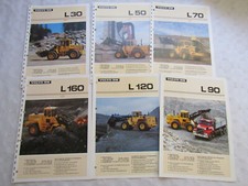 6 Prospekte Volvo BM Radlader L160 L120 L90 L70 L50 L30 von 1988