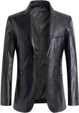 Elegant Herren Schwarz Leder