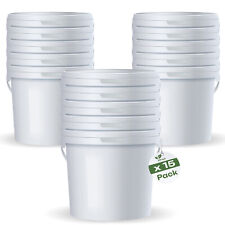 15 x 2,5L Set Eimer mit Deckel 2,5 Liter Leereimer weiß lebensmittelecht TOP PP