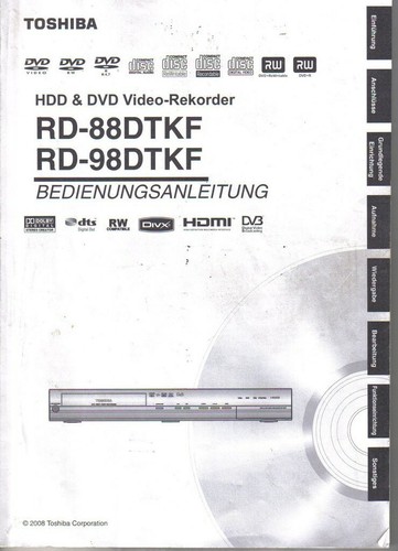 Toshiba 88dtkf 98dtkf - toshiba, rd-88dtkf