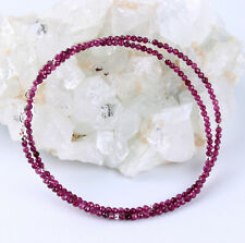 Rubin Kette Edelsteinkette Natur Facettiert fein-geschliffen Rot Collier 45,5 cm