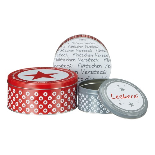 Metall keksdose 3er set 3 - metall,