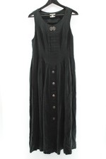 Meico Landhaus Look Damen Kleid Gr. 36 Oberteil Schwarz Lyocell #CQ-34