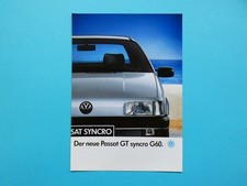 Prospekt / Katalog / Broschüre - VW Passat B3 / Variant - GT syncro G60 - 09/89