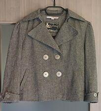 Tally Weijl Damen Bolero Kurzjacke, Kurzblazer Gr. 38 / M grau Glitzer