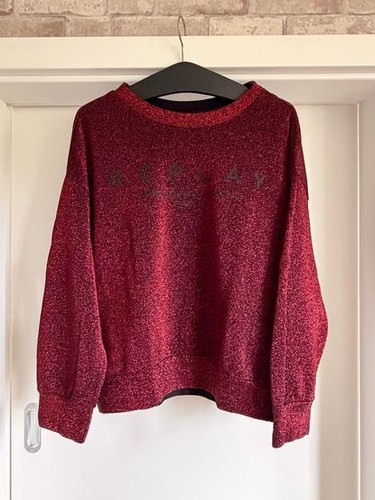 Lurexpullover rot schwarz - lurexpullover, rot/schwarz