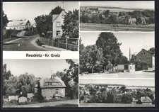 Reudnitz /Greiz, Teilansichten im Ort, Ansichtskarte 