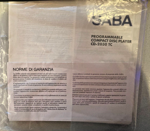 Saba bedienungsanleitung - saba,