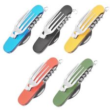 6 in 1Camping Besteck Set Klappbar Reisebesteck Outdoor Bundeswehr Feldbesteck