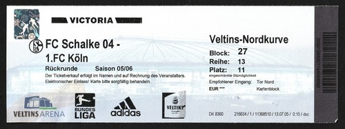 Ticket 2005 fc - 2005/06, schalke