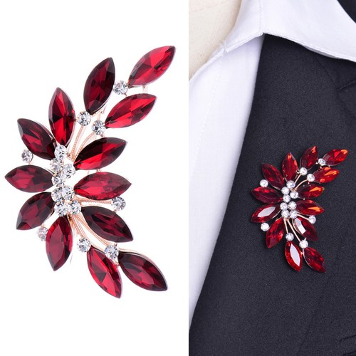 Blumenbrosche rote - ,