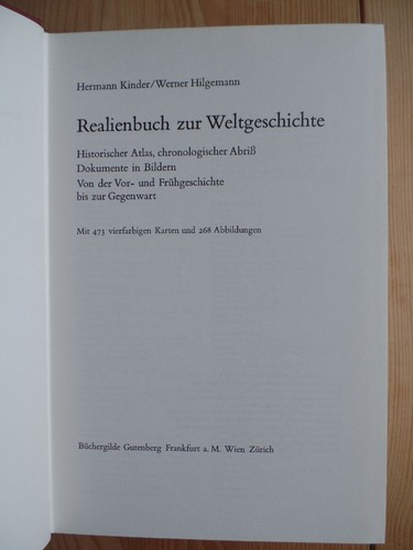Realienbuch zur weltgeschichte - realienbuch,