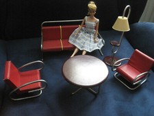 Bauhaus Möbel  Hergenröther , Jindrich Halabala  ? Stahlrohr Möbel Barbie Grösse
