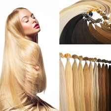 Keratin Bonding Hair Extensions 100% Remy Echthaar Strähnen Haarverlängerung