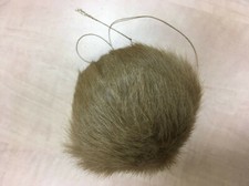 Echtfell Bommel natur braun  Puschel für Mütze , Tasche , Jacke  Fellbommel