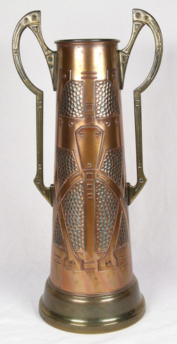 Jugendstil vase kupfer messing - jugendstil,
