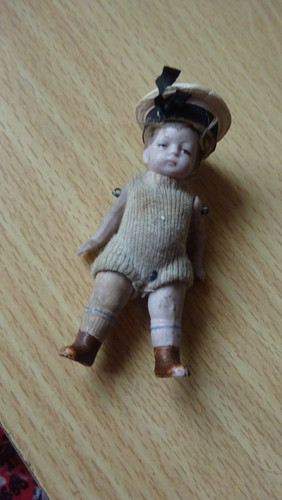 Antike porzellankopfpuppe - antike, kl.porzellankopfpuppe