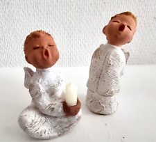 2 alte Singer Engel Jullar in