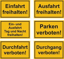 Schild 250 x 150 Kunststoff Hinweisschild Ausfahrt freihalten Einfahrt [#1377]