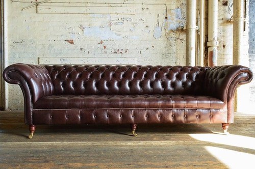 Chesterfield braun couch sofa - chesterfield,