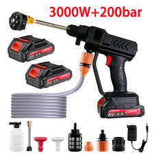 200Bar Akku Hochdruckreiniger +2 Akkus Auto Mobiler Druckreiniger Spritzpistole