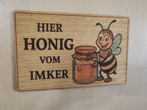Honig vom imker schild hier - vom,