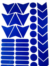 40 x Blau reflektierend Aufkleber Auto Anhänger Wohnmobil Camper Reflektor