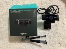 Logitech C922 Pro Stream Webcam, 1920 x 1080, USB, Schwarz