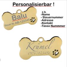 Hundemarke mit Gravur Name ID
