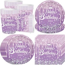 Partygeschirr Set, Lila