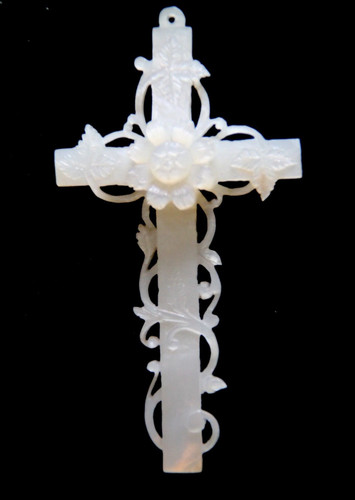 Antikes perlmutt kreuz - antikes,
