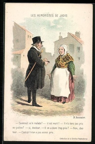Künstler sign daumier - künstler-ak,