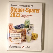 Steuererklärung 2021 am PC - Steuer Sparer 2022 - CD-ROM Einkommenssteuer Steuer